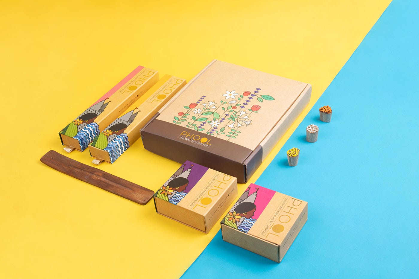 Phool- Floral Gift Box- Natural Incense Collection on Behance