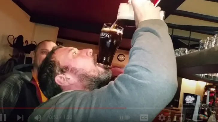 Drink a Pint of Guinness without your hands