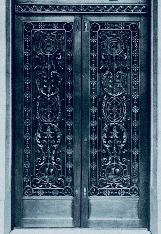 Ornate elevator doors