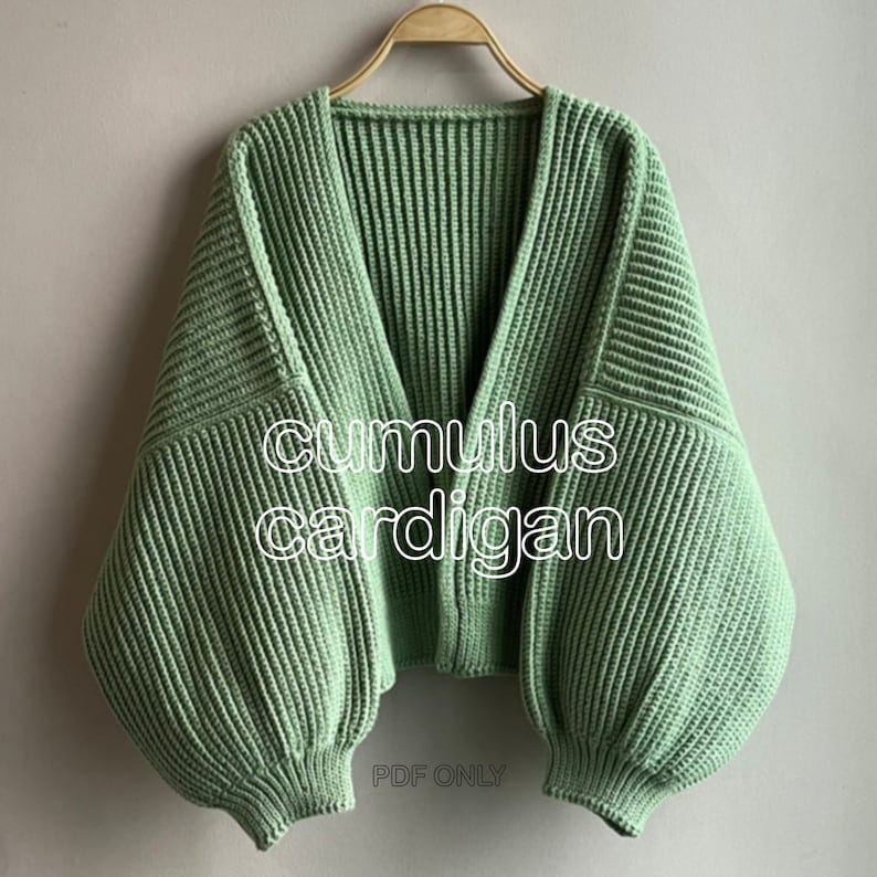 Cumulus Cardigan Crochet Pattern PDF Pattern NOT a physical product image 1