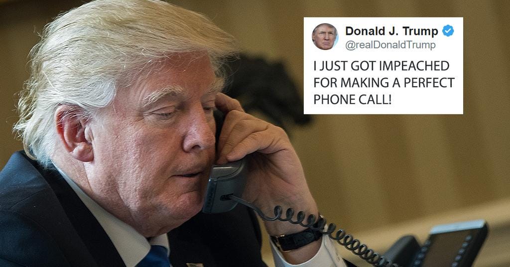 Trump said he got 'impeached for a perfect phone call' and it's already ...