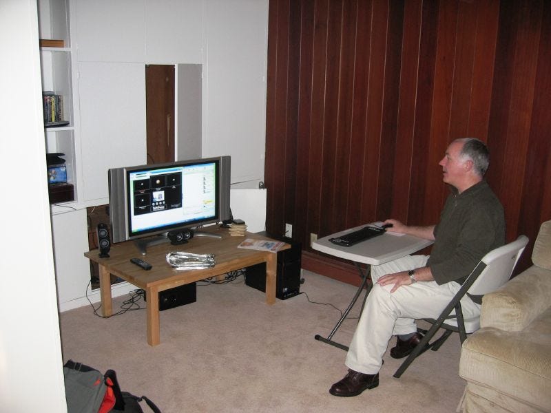 Keith Teare in Mike’s living room in October 2005 Keith Teare in Mike’s living room in October 2005