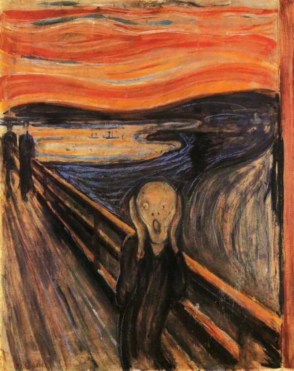 The Scream, 1893 by Edvard Munch The Scream, 1893 by Edvard Munch