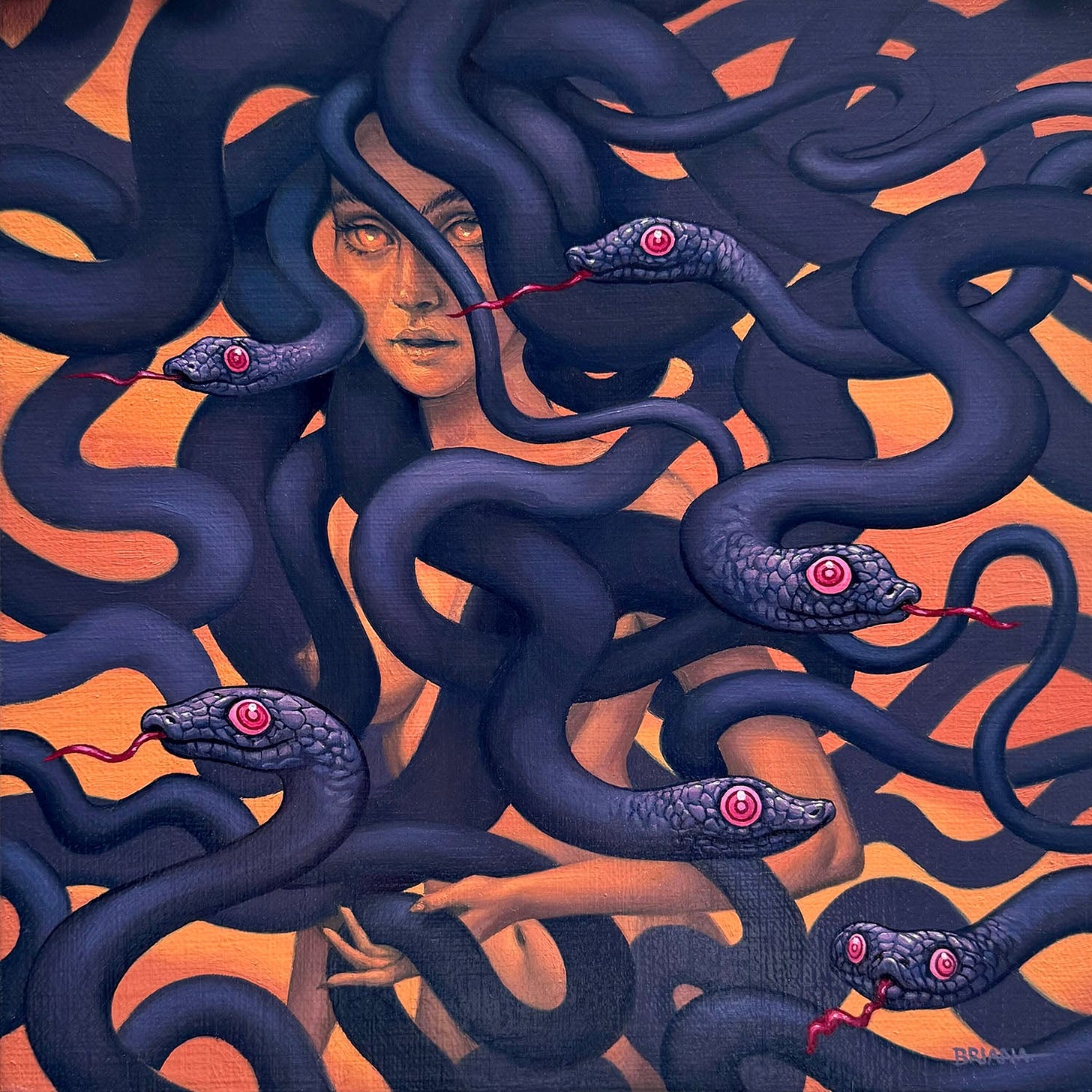 woman with snakes