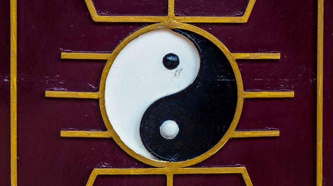 yin yang symbol on a door