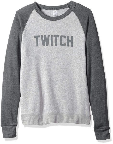 Twitch Colorblock Crewneck Sweatshirt 2019 hottest gamers holiday gift guide