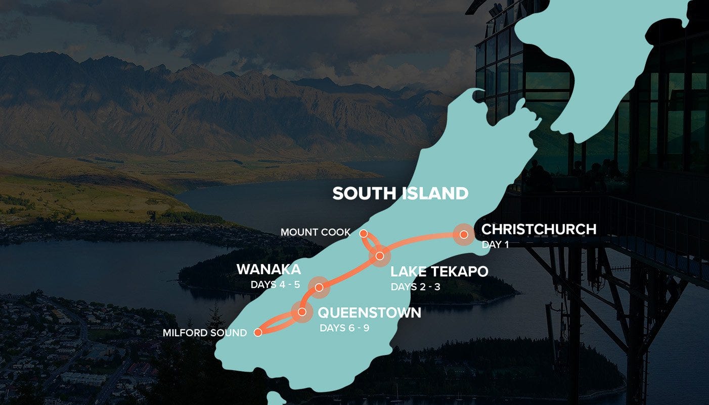 NZ South Map