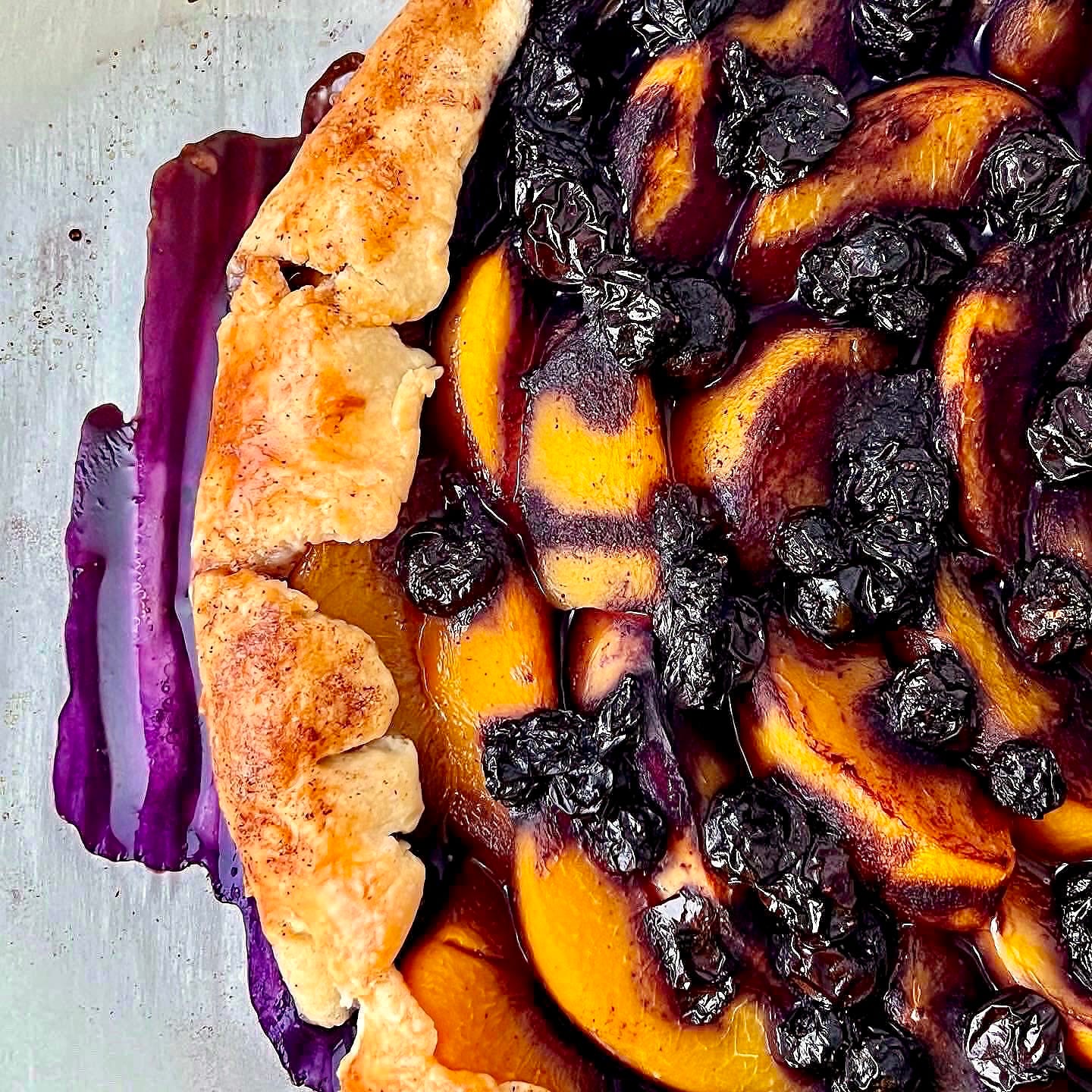 Peach and Blueberry Galette 