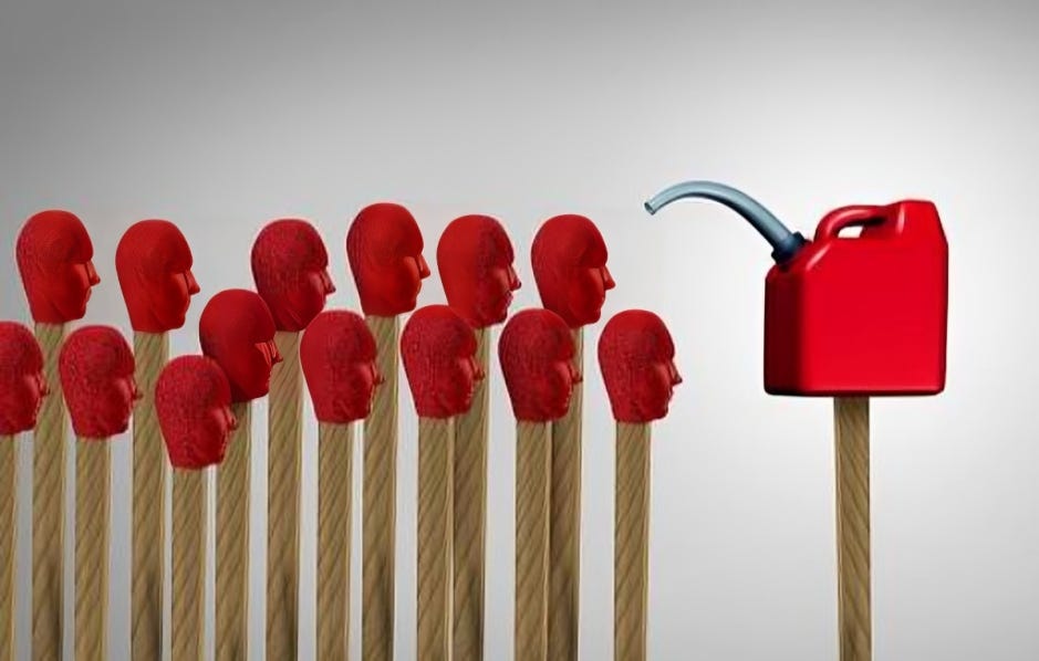 An illustration of red matchsticks and a gas can symbolizing gaslightingAn illustration of red matchsticks and a gas can symbolizing gaslighting.