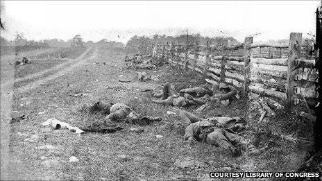 Confederate dead at the Battle of Antietam