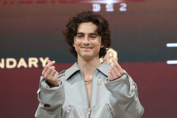 Timothee Chalamet attends the press conference for "Dune: Part Two" on February 21, 2024 in Seoul, South Korea.