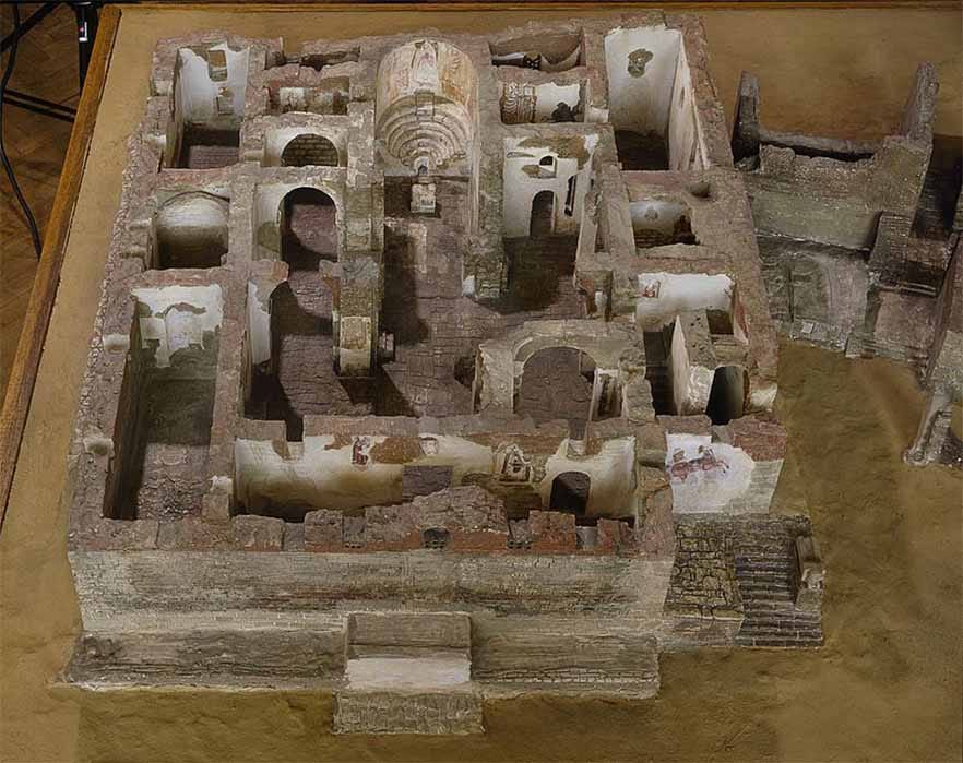 A model of the Faras Cathedral at the state of its excavation in the early 1960s (Zbigniew Dolińsk/ CC BY-SA 3.0)
