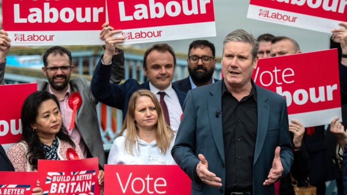 Labour election victory at risk from undecided voters, UK pollsters say