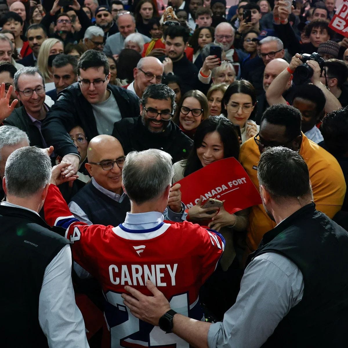The Swarm Surround Mark Carney - Celebrated for Battling America Frist with new Canada First!