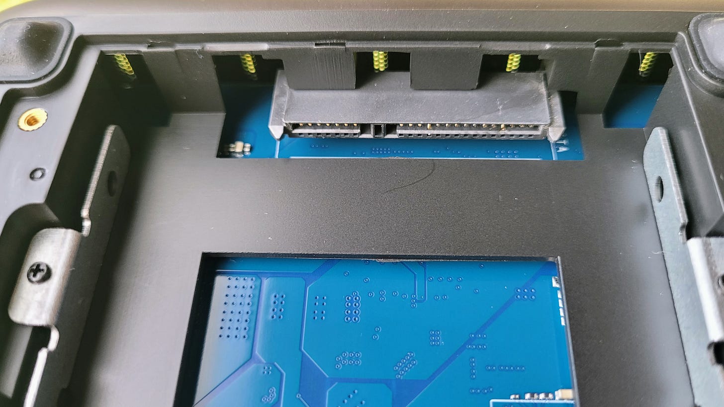Mystery storage device connector