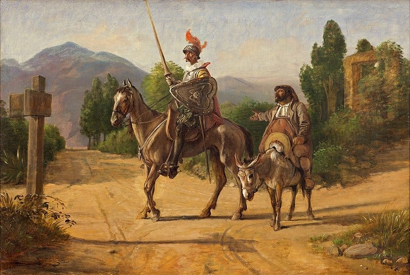 File:Wilhelm Marstrand, Don Quixote og Sancho Panza ved en skillevej, uden datering (efter 1847), 0119NMK, Nivaagaards Malerisamling.jpg