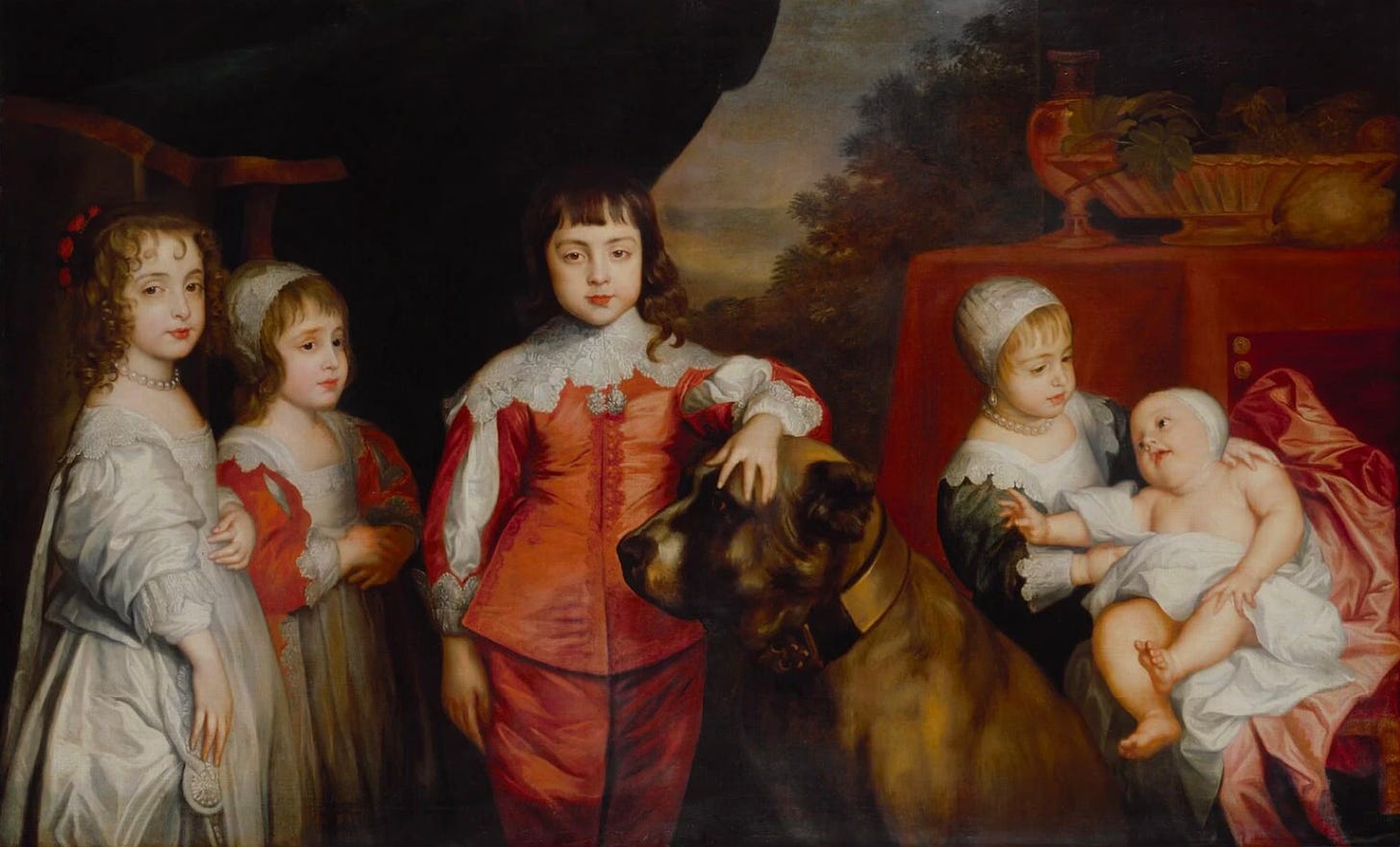 Five Children of King Charles I, after Sir Anthony van Dyck, oil on canvas, 17th century, based on a work of 1637