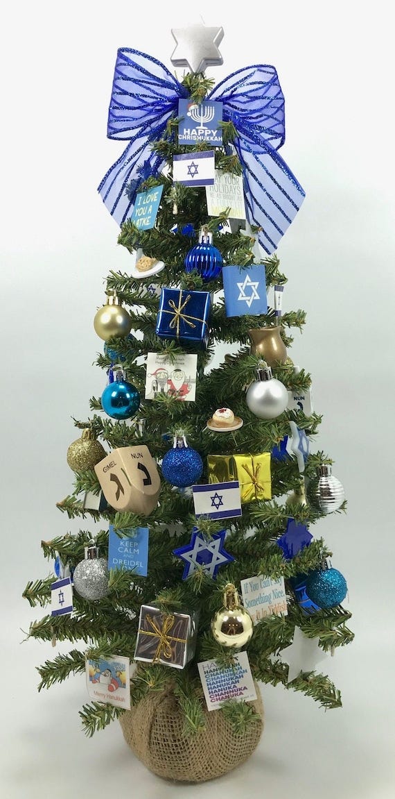 Chanukah Bush / Hanukkah Themed 24 Christmas Tree - Etsy Israel