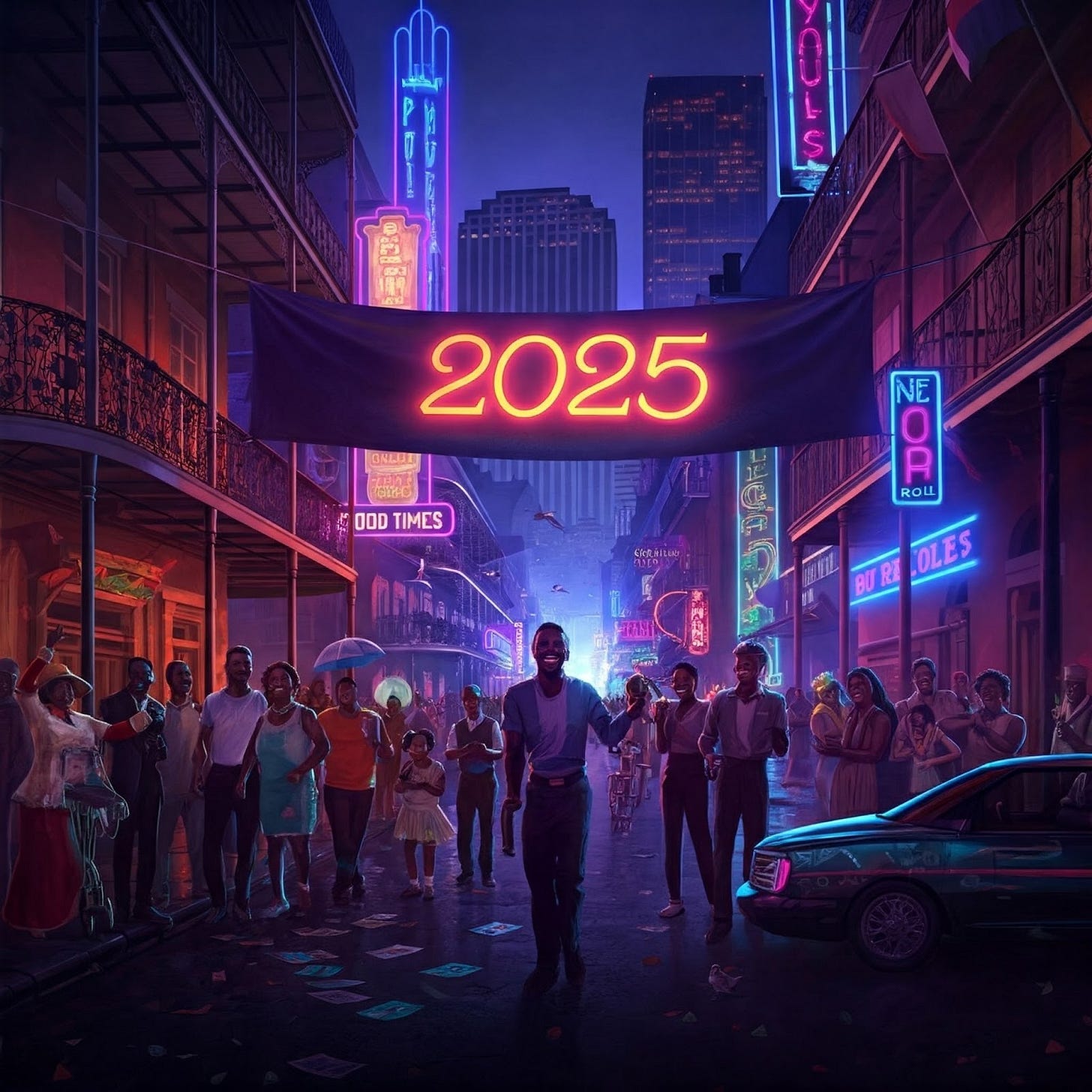 Image of 2025 banner in New Orleans. 