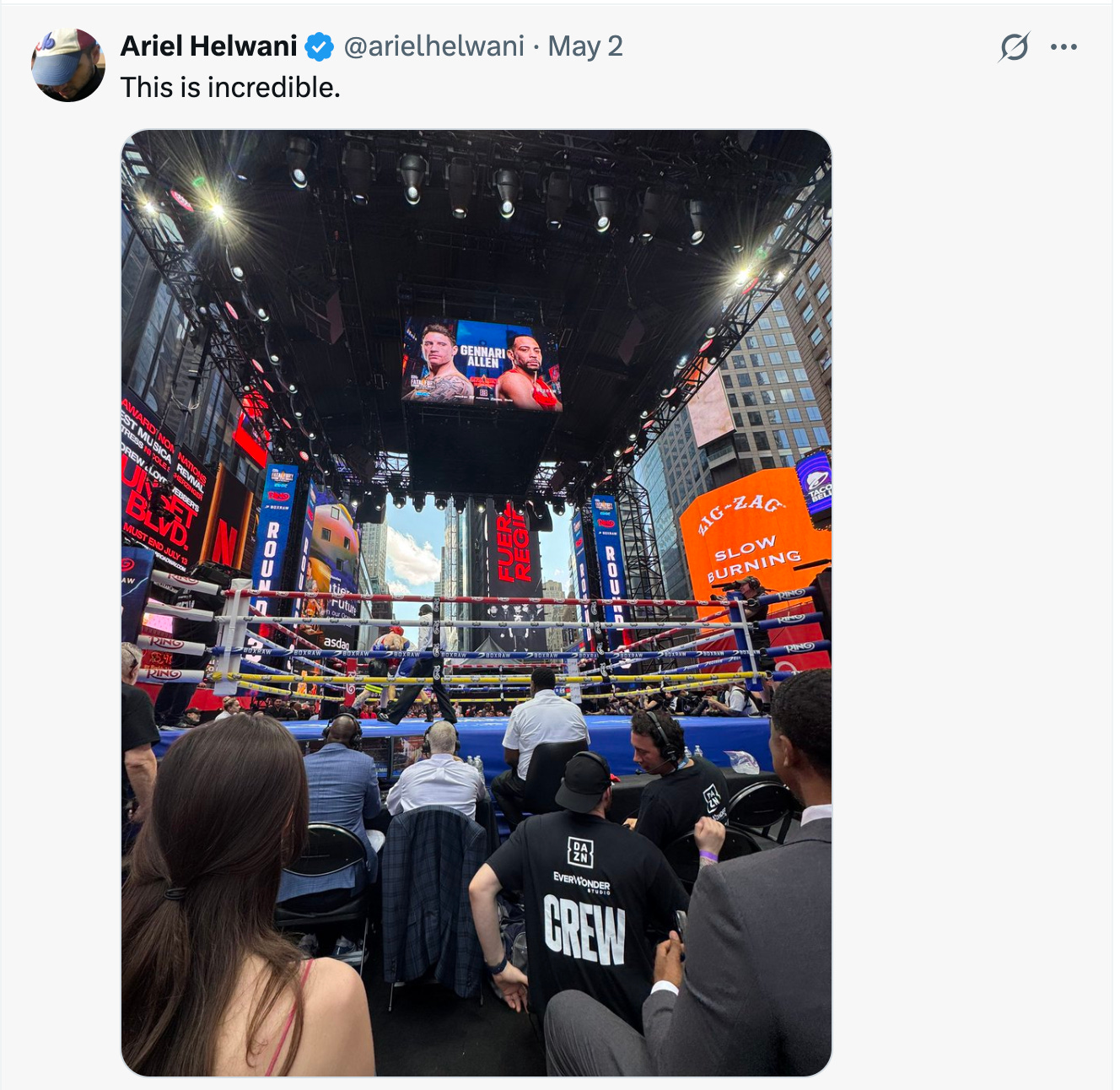 Ariel Helwani: This is incredible. 