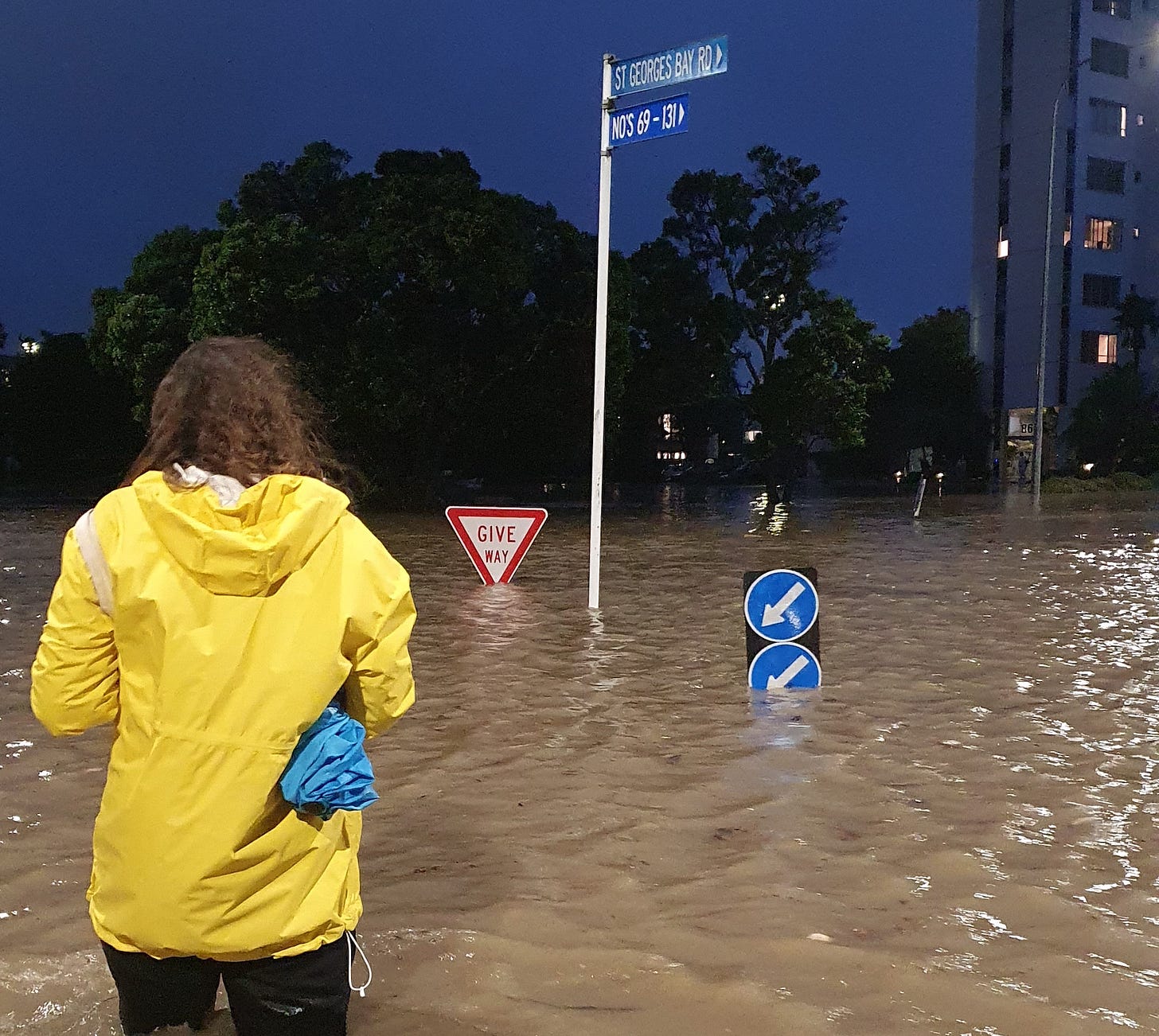 St George's Bay Road underwater