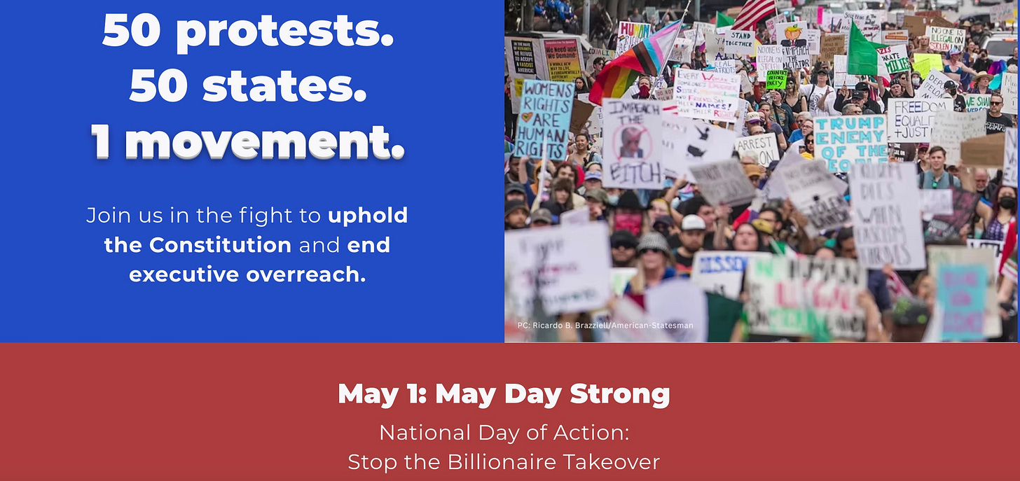 Nationales Protestbanner