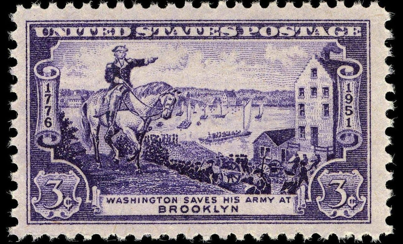 USPS stamp commemorating the escape from Brooklyn