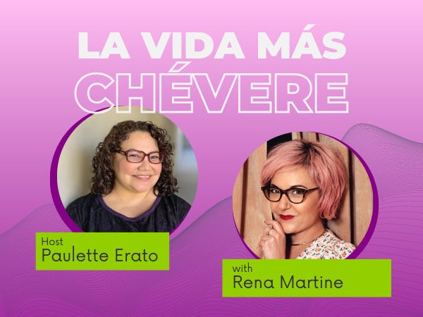 Promo for La Vida Más Chévere featuring host Paulette Erato and guest Rena Martin
