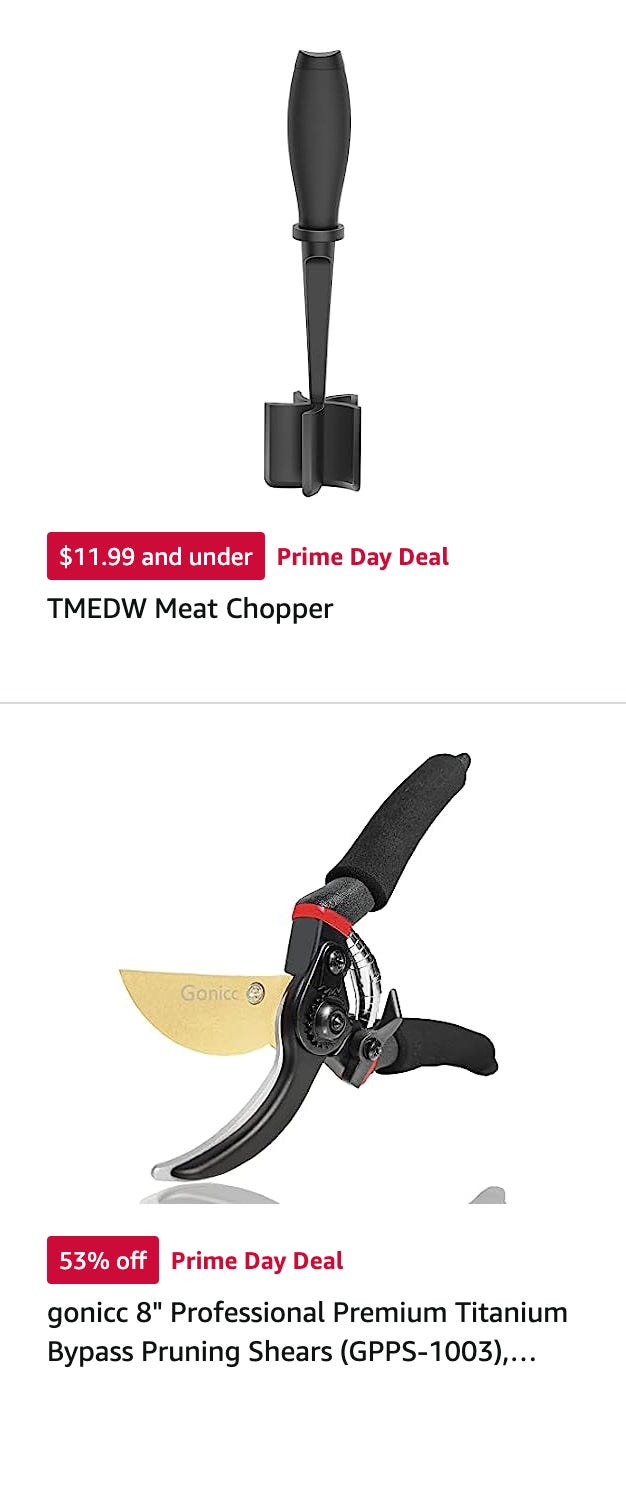 Ads for a meat chopper and pruning shears