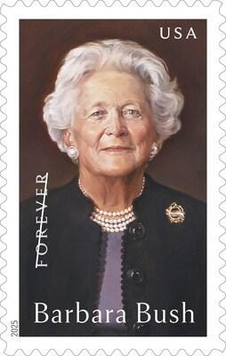 U.S. Postal Service Releases New Barbara Bush stamp