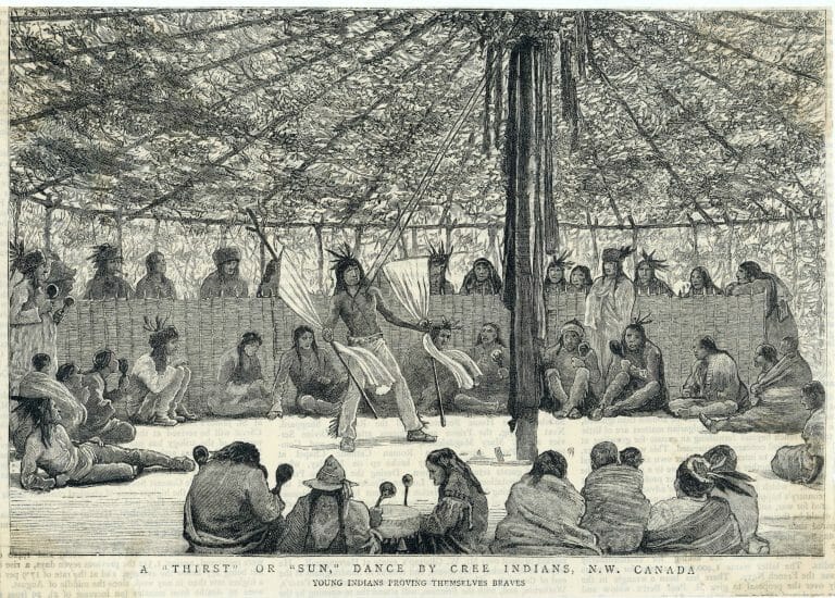 Young Indians Proving Themselves Braves: The Sun Dance, 1886