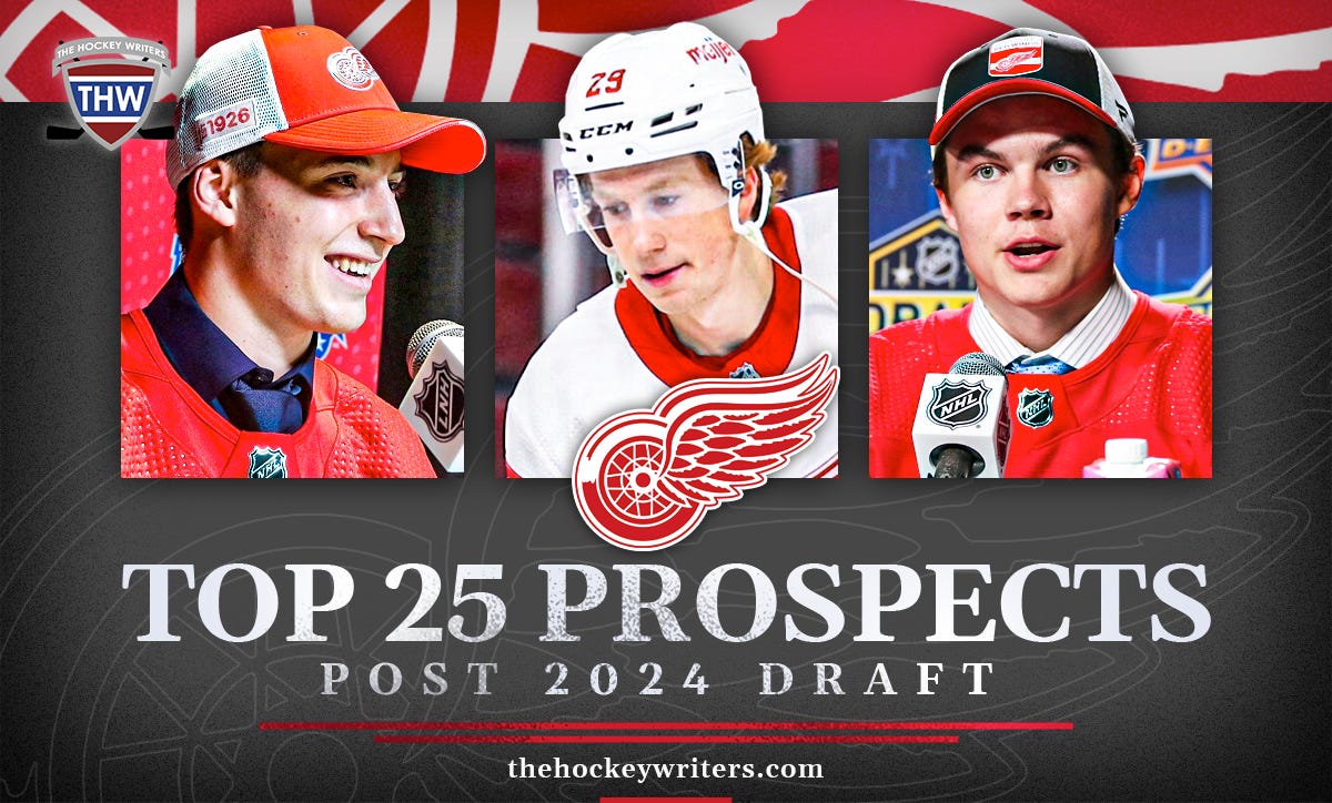 Detroit Red Wings Top-25 Prospects: Post 2024 Draft Axel Sandin Pellikka, Nate Danielson, Marco Kasper