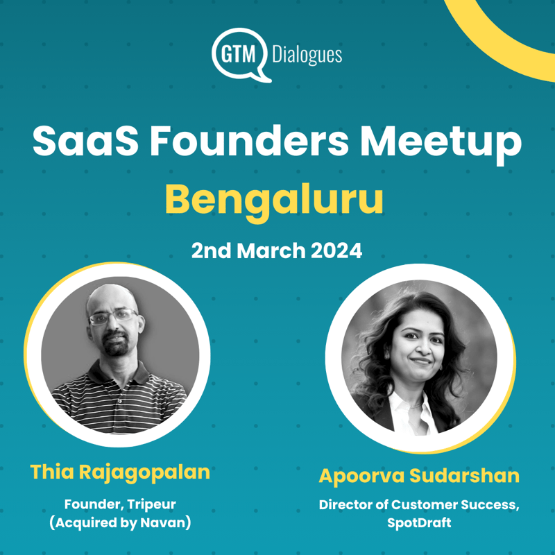 Cover Image for GTMDialogues: Bengaluru SaaS Meetup (Invite Only!)