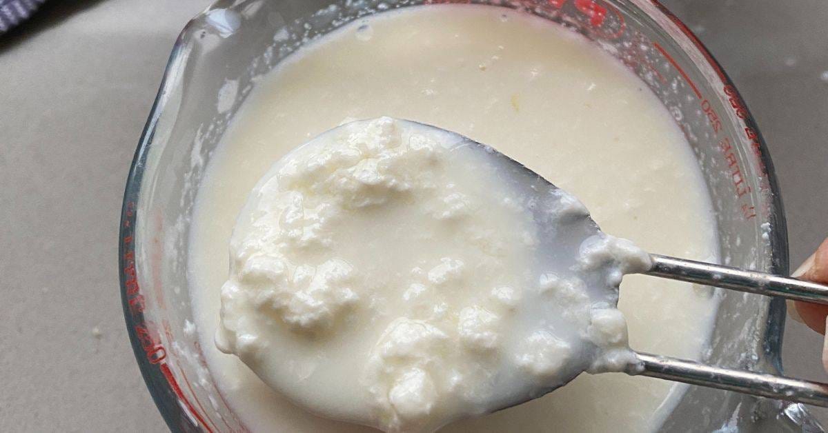 Homemade Buttermilk Mixture in a jug.