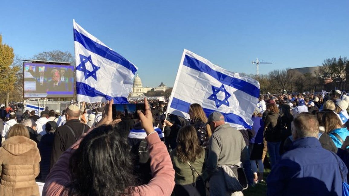 Thousands demonstrate in Washington to support Israel