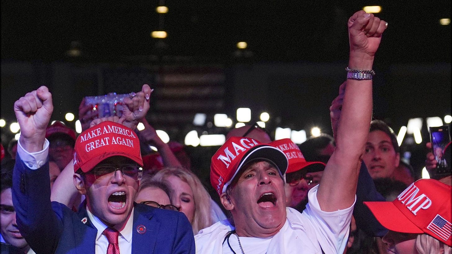 Trump supporters sense a win as they turn off the news for MAGA anthem | US  News | Sky News