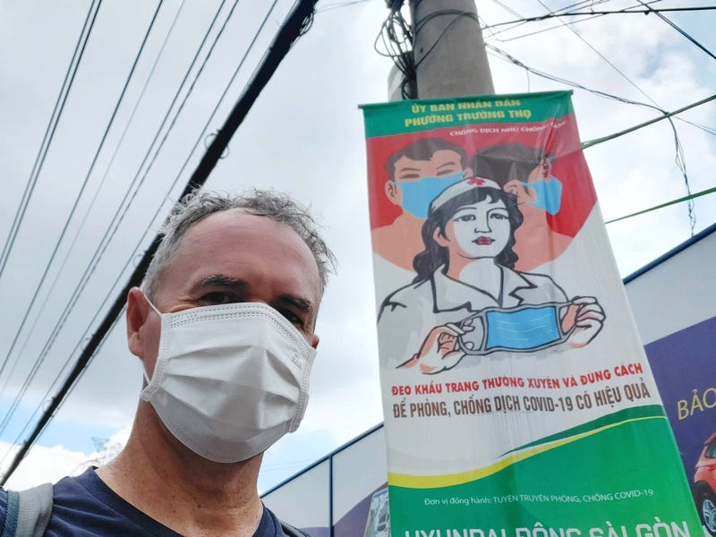 Masking up in Saigon