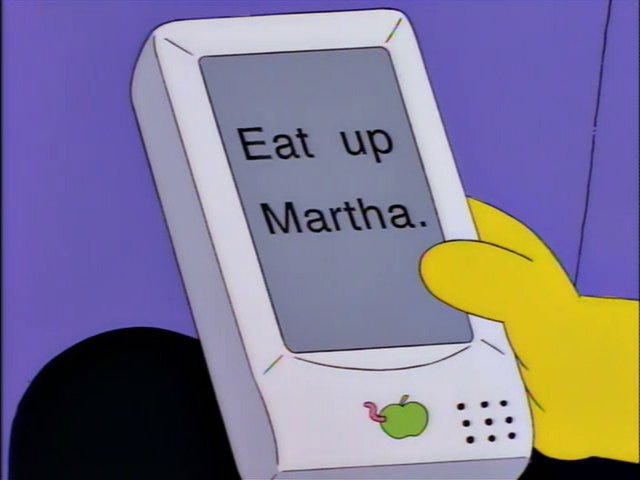 Eat up Martha.