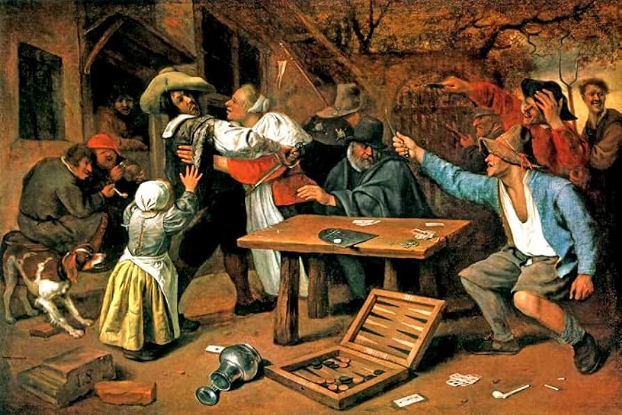 Amazon.com: TopVintagePosters Argument Over A Card Game 17th Century Dutch  Painting By Jan Steen Reproduction (16” X 24” Image Size Paper): Posters &  Prints