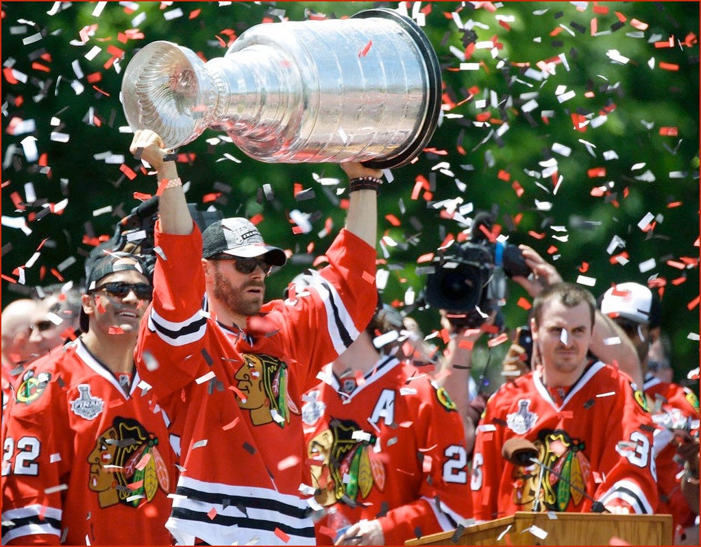 The Stanley Cup Lifted Aloft -- Grant Park Rally for the Blackhawks Chicago (IL) June 28, 2013 The Stanley Cup Lifted Aloft -- Grant Park Rally for the Blackhawks Chicago (IL) June 28, 2013