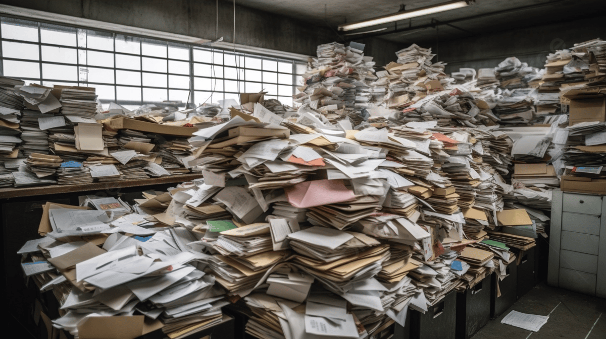 Big Pile Of Papers Piled Up In An Office Background, A Lot Of Letters, Piles  Of Envelopes, Accumulated Mail Background Image And Wallpaper for Free  Download