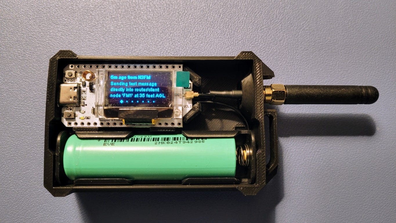 Battery inside the TerraNode device