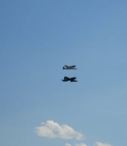 WWII Era planes display 