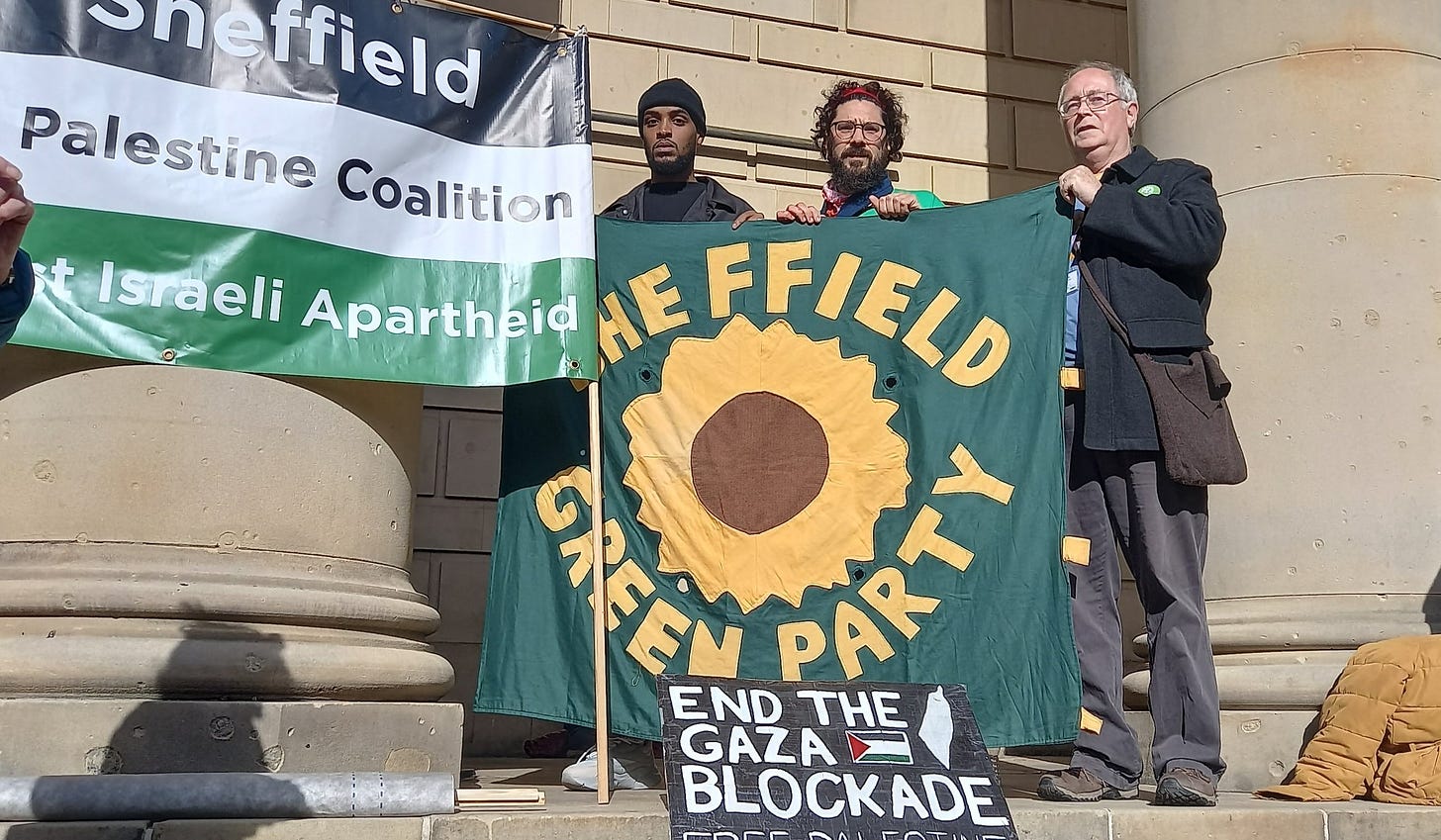 Greens support the Justice for Palestinians demonstration. | Sheffield Green  Party