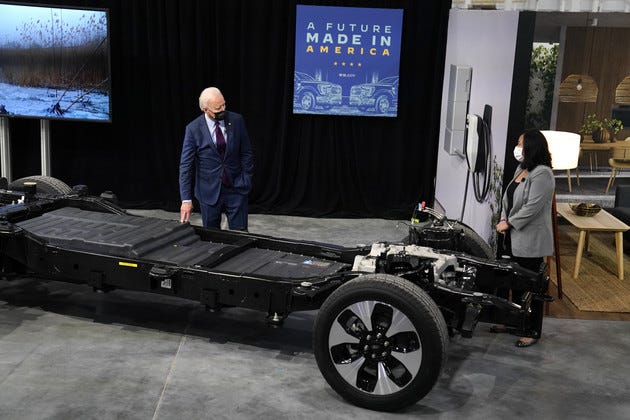 Biden unveils push to send electric car sales into overdrive - POLITICO