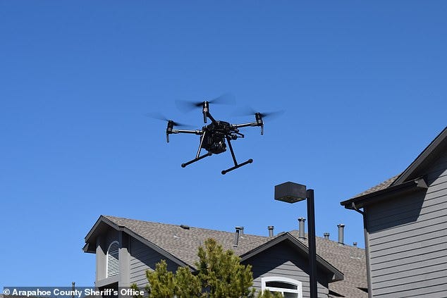 The Arapahoe County Sheriff¿s Office has 14 pilots that have used 20 drones to conduct tasks, including tracking fleeing suspects, searching for missing people and providing overhead surveillance during SWAT operations