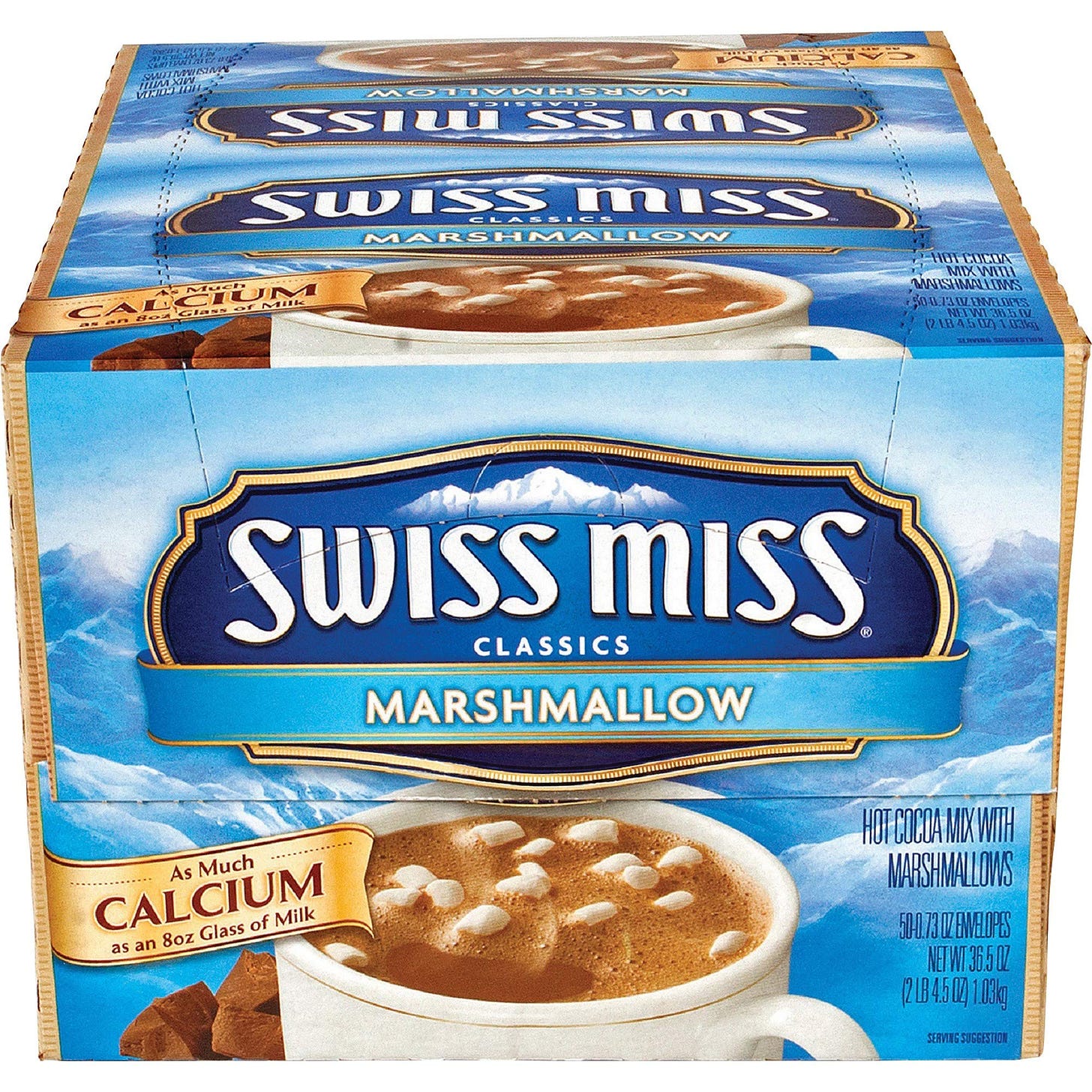 Swiss Miss SWM47492, Milk Chocolate Hot Cocoa Mix, 50 / Box, 36.5 ounce ...