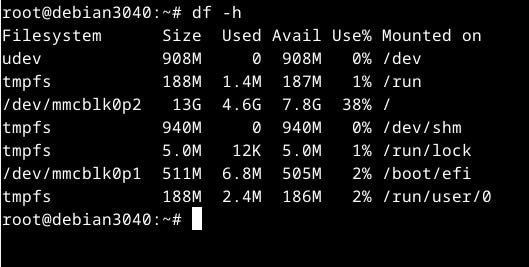 Disk usage after Debian 12 installed