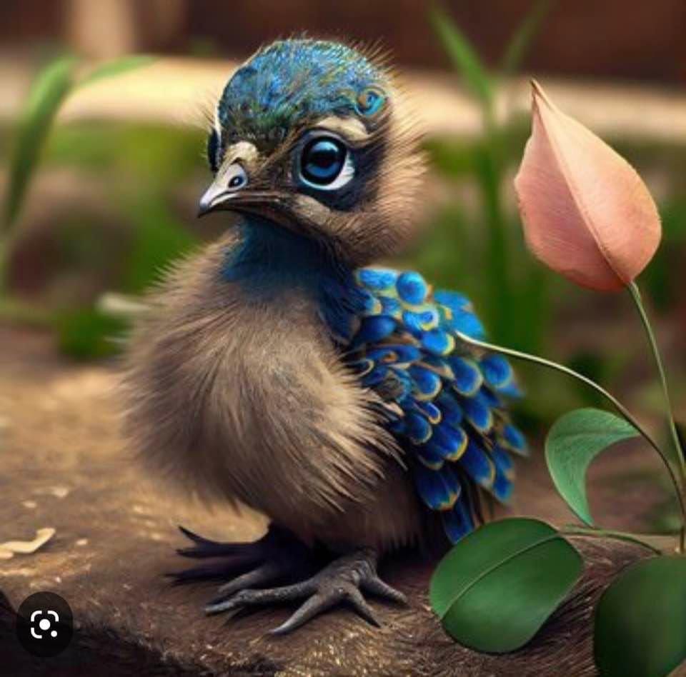 PaulDrawsArt 🎄 on Twitter: "Real baby peacocks are actually adorable so  please look at them instead of this AI creature https://t.co/DEmepEnasn" /  Twitter