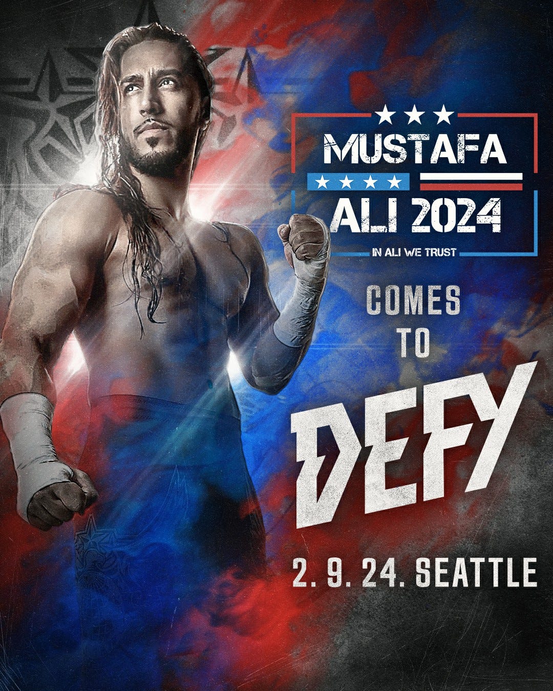 Mustafa Ali Comes to Defy Graphic